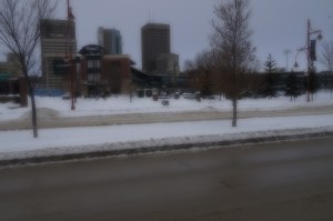 Skyscrapers of Portage and Main. Pick-up your cell phone, text your neighbour as the skyscrapers take us from the past to the present. From the Exchange where it is about community, people and culture to the downtown which is about business and finance.